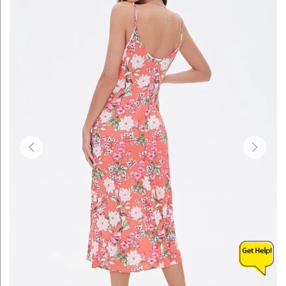 🌸3/30$🌸Coral maxi floral spaghetti strap dress - Picture 3 of 5